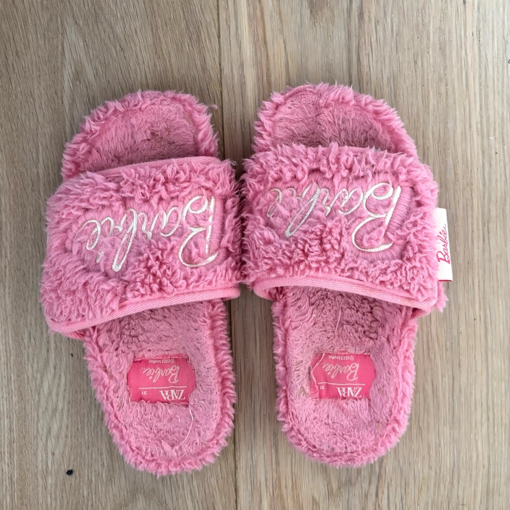 Pink Fuzzy Slippers
